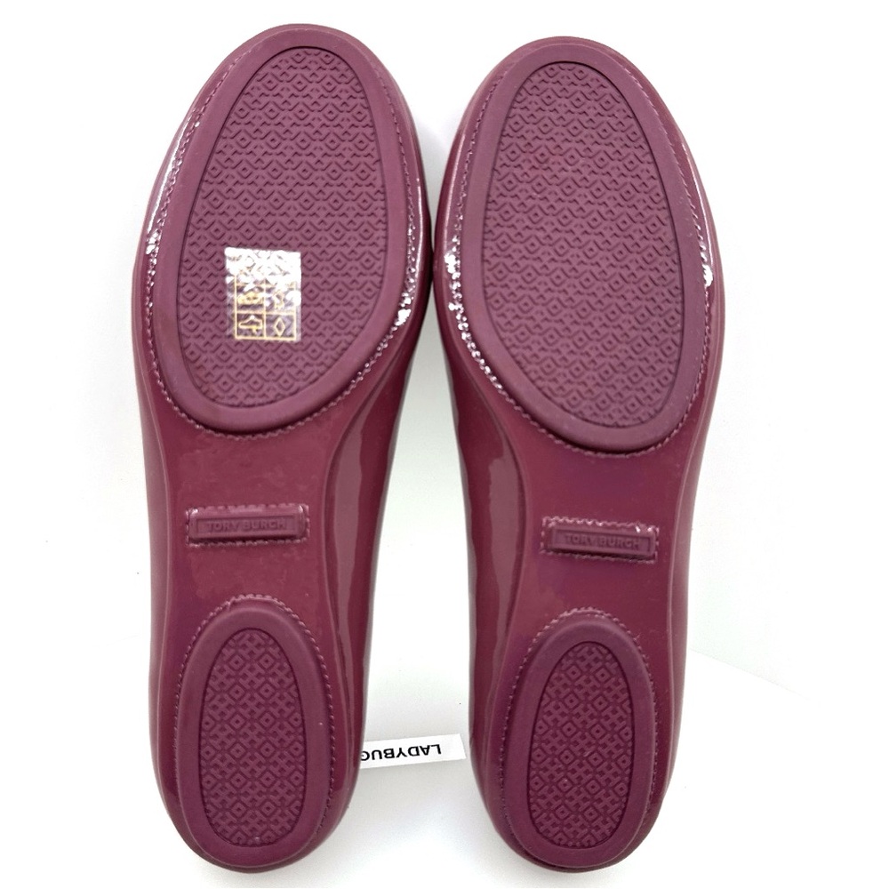 NWOB with dust bag TORY BURCH Minnie Travel Ballet Flats Patent Leather Size 7.5 - Picture 9 of 12